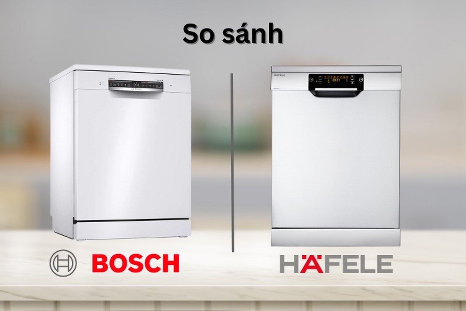 So sánh máy rửa bát Bosch và Hafele